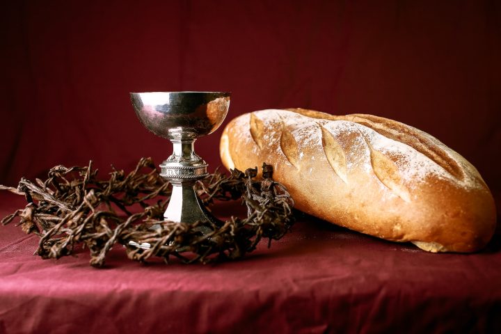 bread on black metal stand